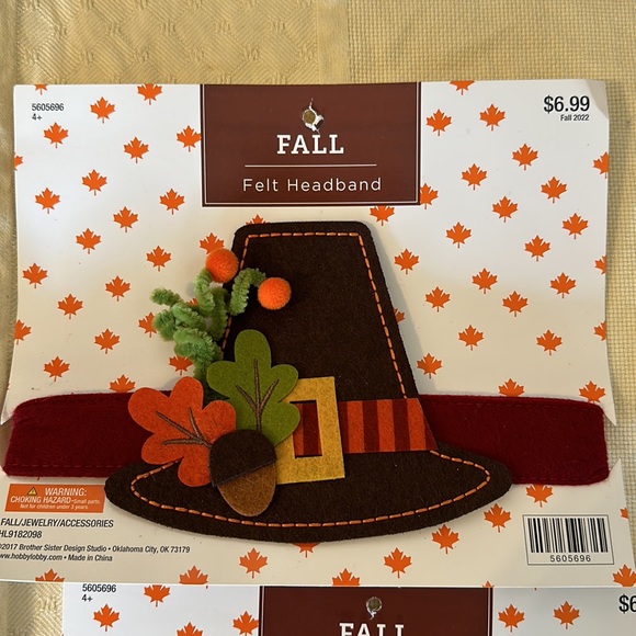 Lot of Thanksgiving harvest fall kids crafts headbands stickers pilgrims turkey - Picture 2 of 9
